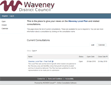 Tablet Screenshot of consult.waveney.gov.uk